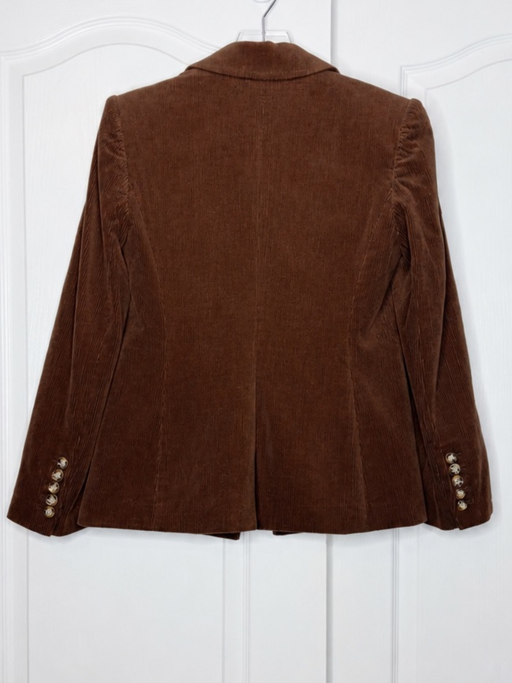 Veronica Beard Reagan Corduroy Dickey Blazer Brown Size 6 Dark Cocoa - Picture 6 of 16